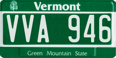 VT license plate VVA946