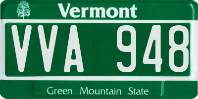 VT license plate VVA948
