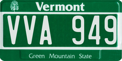VT license plate VVA949
