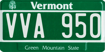 VT license plate VVA950