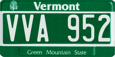 VT license plate VVA952