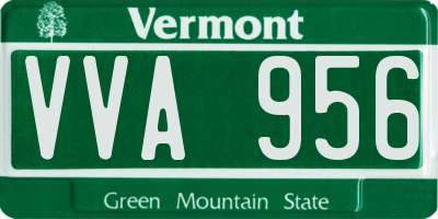 VT license plate VVA956