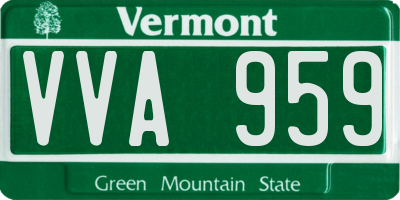 VT license plate VVA959