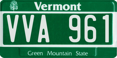 VT license plate VVA961