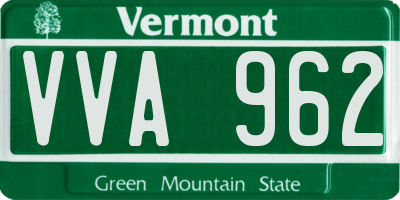 VT license plate VVA962