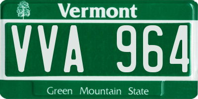 VT license plate VVA964