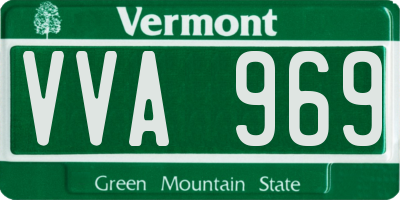 VT license plate VVA969