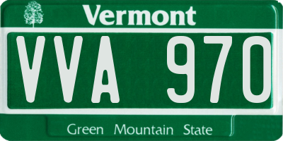 VT license plate VVA970