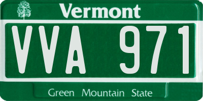 VT license plate VVA971