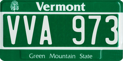 VT license plate VVA973