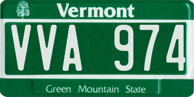 VT license plate VVA974