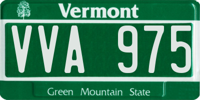VT license plate VVA975