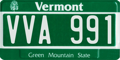 VT license plate VVA991