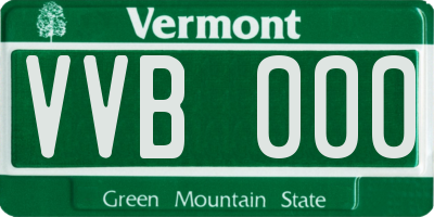 VT license plate VVB000