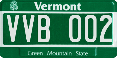 VT license plate VVB002