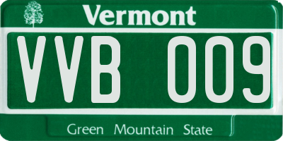 VT license plate VVB009