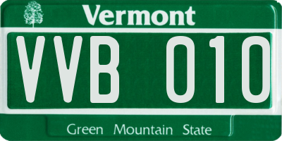 VT license plate VVB010