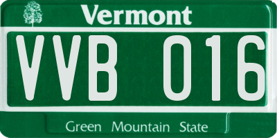 VT license plate VVB016