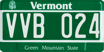 VT license plate VVB024
