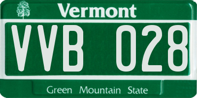 VT license plate VVB028