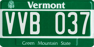VT license plate VVB037