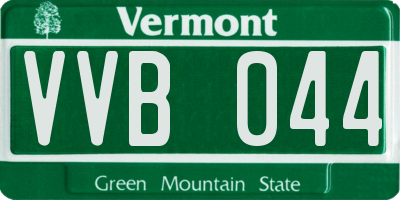 VT license plate VVB044