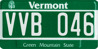 VT license plate VVB046