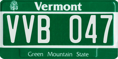 VT license plate VVB047