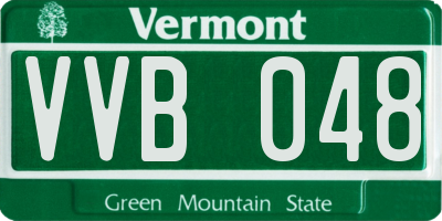 VT license plate VVB048