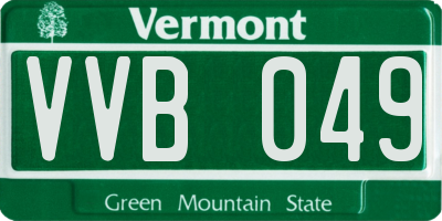 VT license plate VVB049