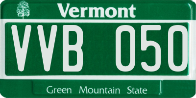 VT license plate VVB050