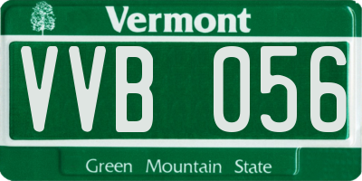 VT license plate VVB056