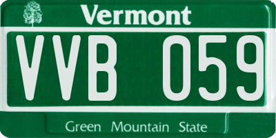 VT license plate VVB059