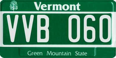 VT license plate VVB060