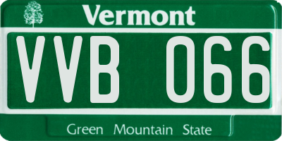 VT license plate VVB066