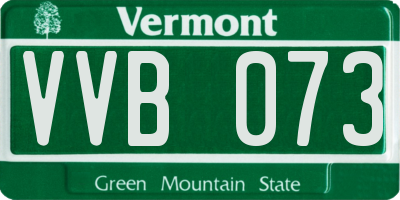 VT license plate VVB073