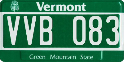 VT license plate VVB083