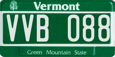 VT license plate VVB088