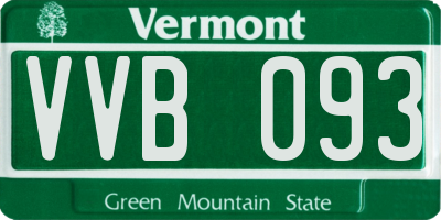 VT license plate VVB093