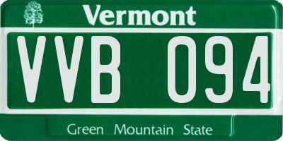 VT license plate VVB094