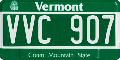 VT license plate VVC907