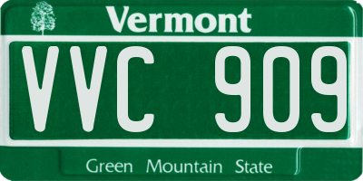VT license plate VVC909