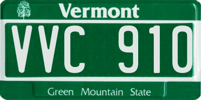VT license plate VVC910