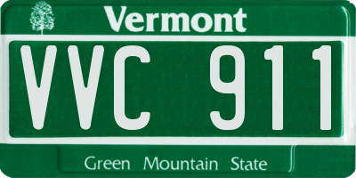 VT license plate VVC911
