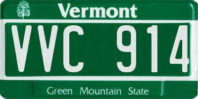 VT license plate VVC914