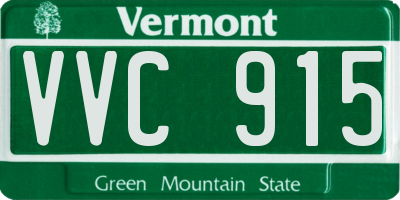 VT license plate VVC915