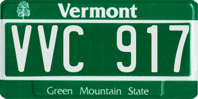 VT license plate VVC917