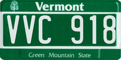VT license plate VVC918