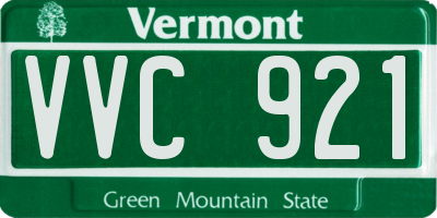 VT license plate VVC921