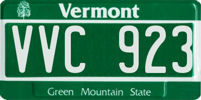 VT license plate VVC923